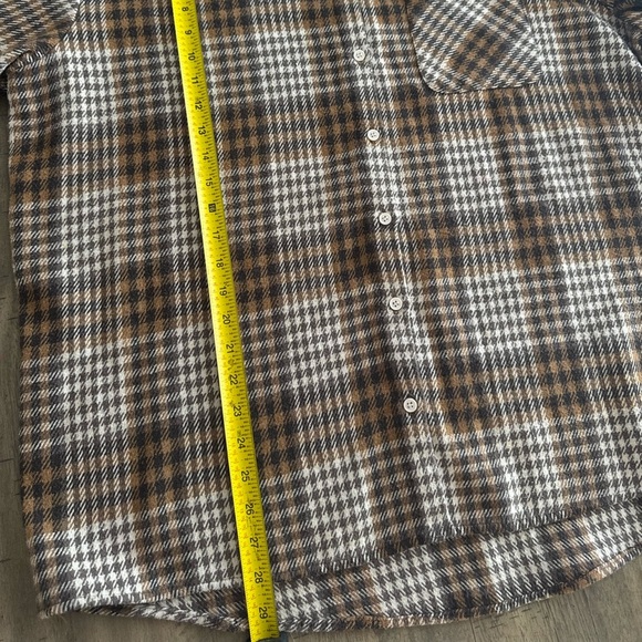 Audrey 3+1 Brown and White Casual Button Down Shirt - Picture 8 of 8